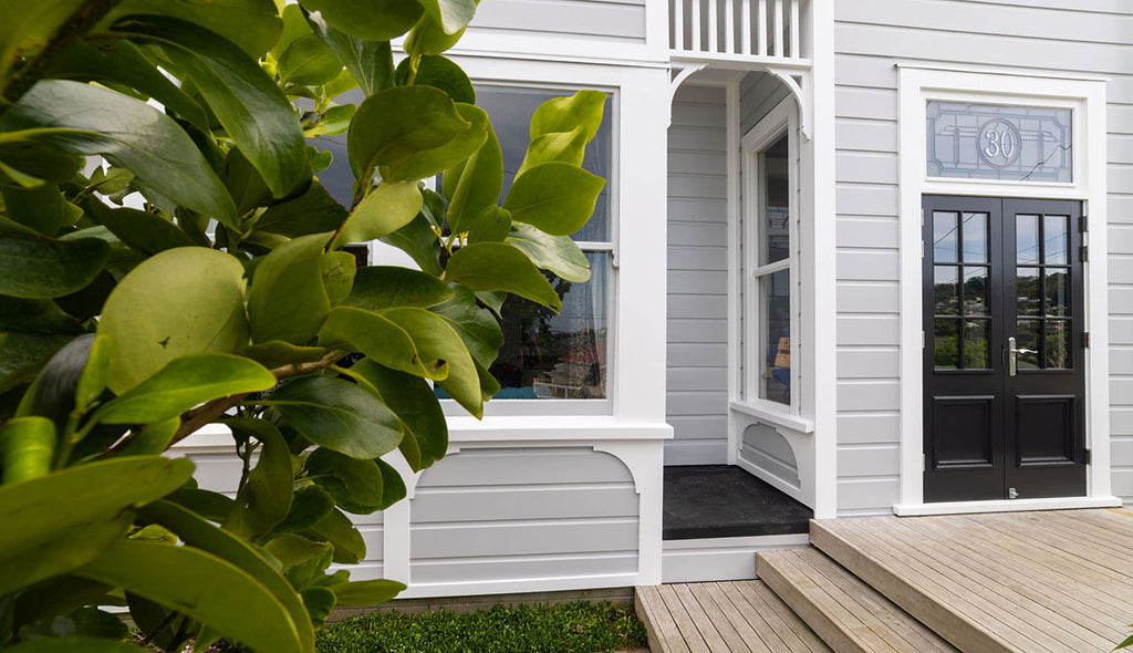 An Exterior Revival with Art Deco Touches