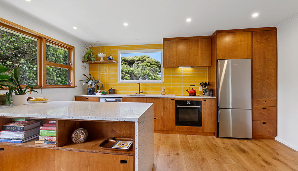 A 70s inspired Kitchen and Bathroom in Porirua