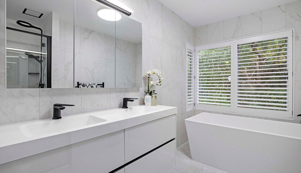 Transforming a tired bathroom into a stylish space with plenty of storage in Waiuku, Auckland