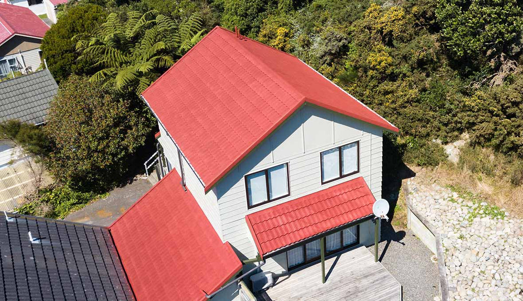 A cheerful new roof and fresh exterior paint job in Johnsonville